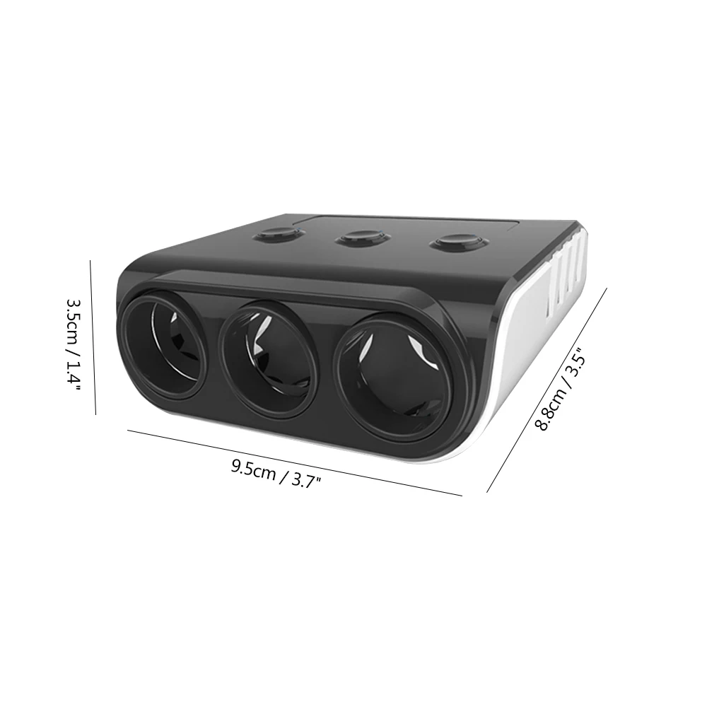 Onever 4 USB порт автомобильное зарядное устройство 3 прикуривателя сплиттер