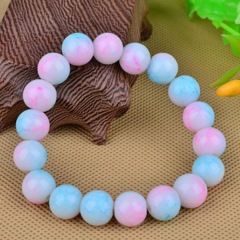 

12mm Glass Bead Bracelet Pulseiras Masculinas Natural Bracelet Women Pulseras Hombre Bracciali Men's Bracelets