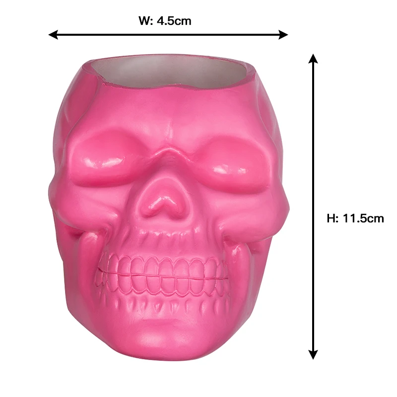 3D череп голова фигура Скелет орнамент канцелярский Держатель Макияж Контейнер для хранения цветочный горшок коробка офисный домашний Декор