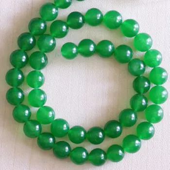 

FREE SHIPPING Jewelry 00566 Wholesale 10 strand 10mm Natural Green Round Loose Beads 15"