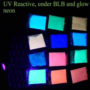 

Glow in the dark pigment Powder, luminous paint powders 10g x 12 color, with maximum brightness and long afterglow