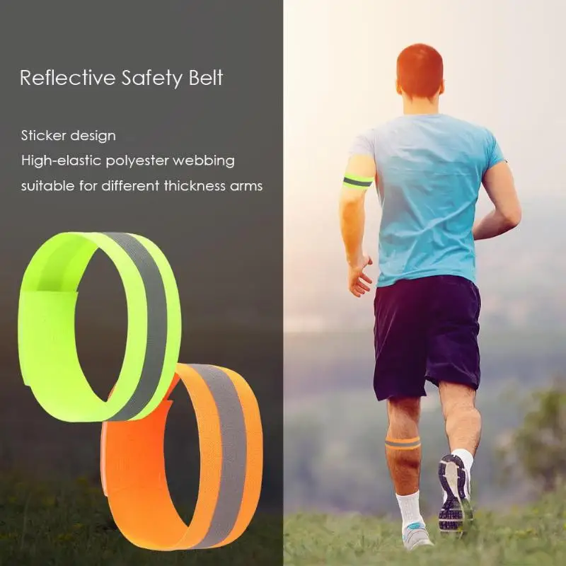 

Night Reflective Safety Belt Night Run Armband For Outdoor Sports Night Running Cycling Jogging Arm Strap Luminous Arm Band
