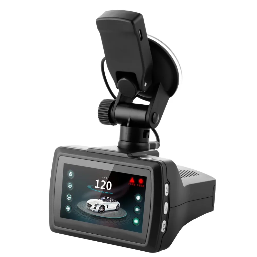 Автомобильный видеорегистратор chezhilin Ambarella A7 радар детектор с Gps 3 в 1 1080P Full HD 1296P