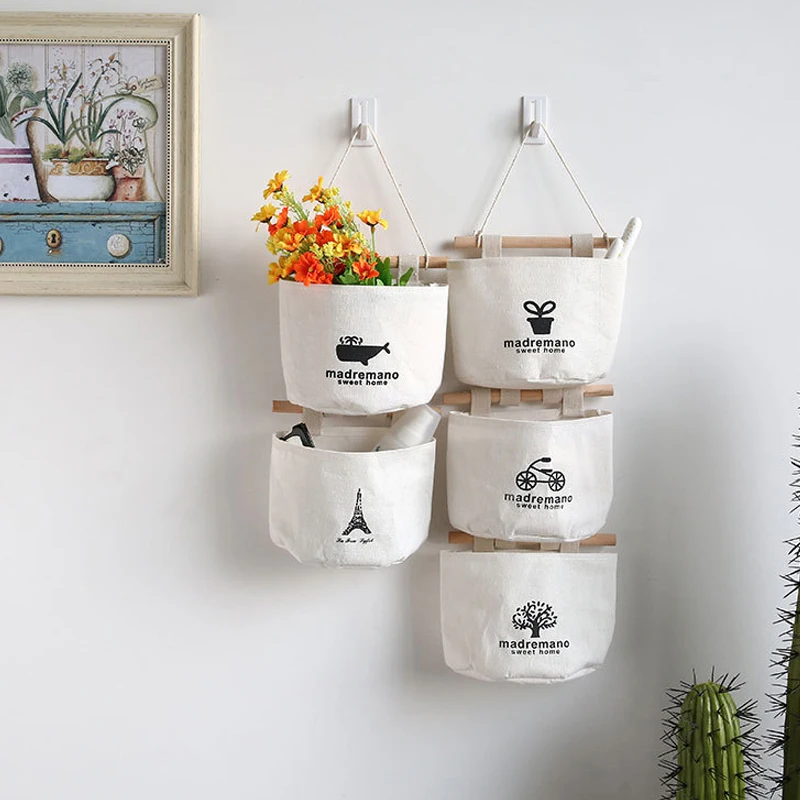 

Hanging Organizer Pockets Fabric Wall Door Storage Home Cloth Closet Organizing Bags 9