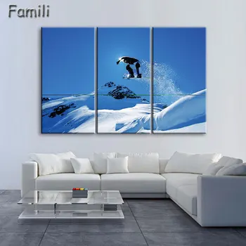 

3Pcs/Set Surf On The Sea Canvas Printings Ski Doo Freeride Painting Wall Art Home Decoration Poster Printed Canvas Unframed