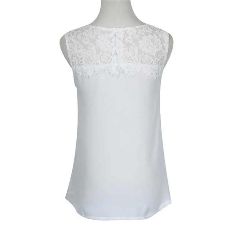Sweet Women Chiffon Blouse Lace Summer Shirts Tunic Women Tops Casual Loose Blusas Femininas Camisas Mujer Wholesale noAR3 (2)