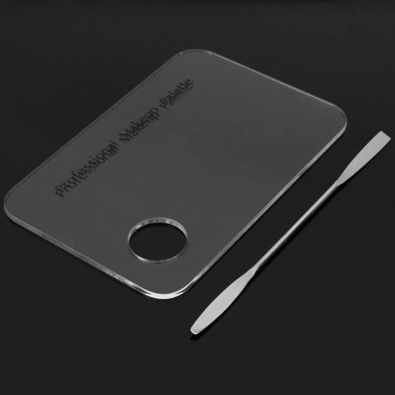 Косметическая акриловая палитра для макияжа из нержавеющей стали|spatula tool|steel