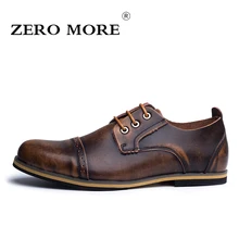 ZERO MORE New Fashion Men Shoes Cow Split Leather Men Casual Shoes Classic Basic 3 Colors Shoes for Men size 38-47 #ZM107