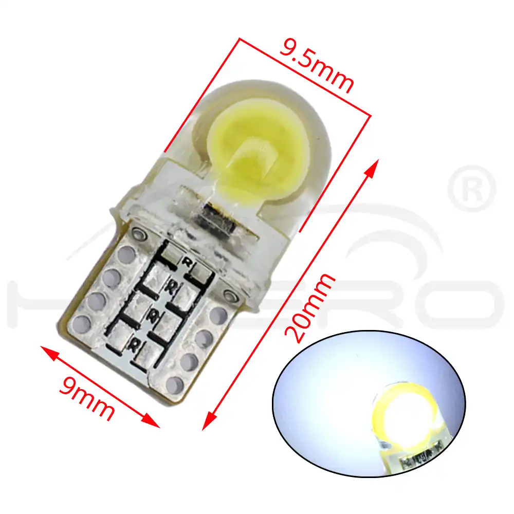 12V 501 LED COB Cold White T10 Bulbs W5w 2 Side Light Canbus 194 168