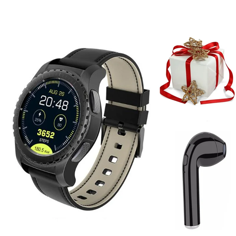 

KingWear KW28 Smartwatch +earphone Bluetooth Smart Watch 1.3 inch Sedentary Reminder Heart Rate Monitor Anti-lost Remote Camera