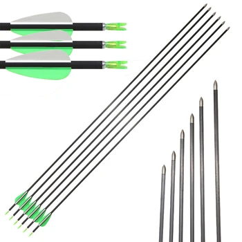 

Free shipping 6pcs 6mm pure carbon fiber arrows nock-adapter carbon arrow anti-strike high performance recurve bow arrow