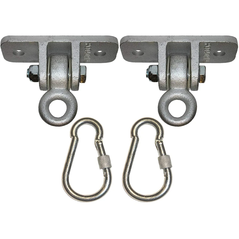 

Locking Snap Hooks Heavy Duty Swing Hook Hangers Seat Trapeze Sets | Static Tension 5000 Lb Capacity for all swing set products