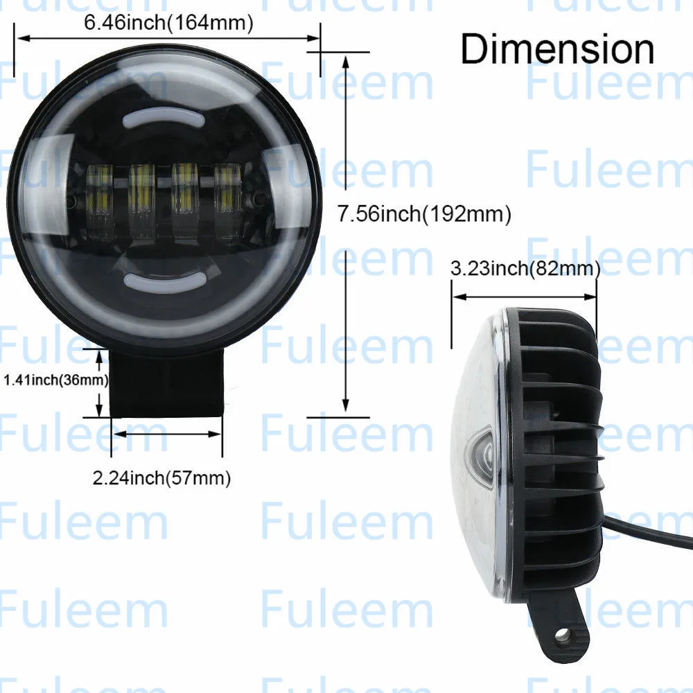 Fuleem 2 шт. 6 дюймов круглый 35 Вт 6000 К Led вождения вспомогательный рабочий свет переднего бампера лампы 4x4 грузовики 12 В 24 в водонепроницаемый