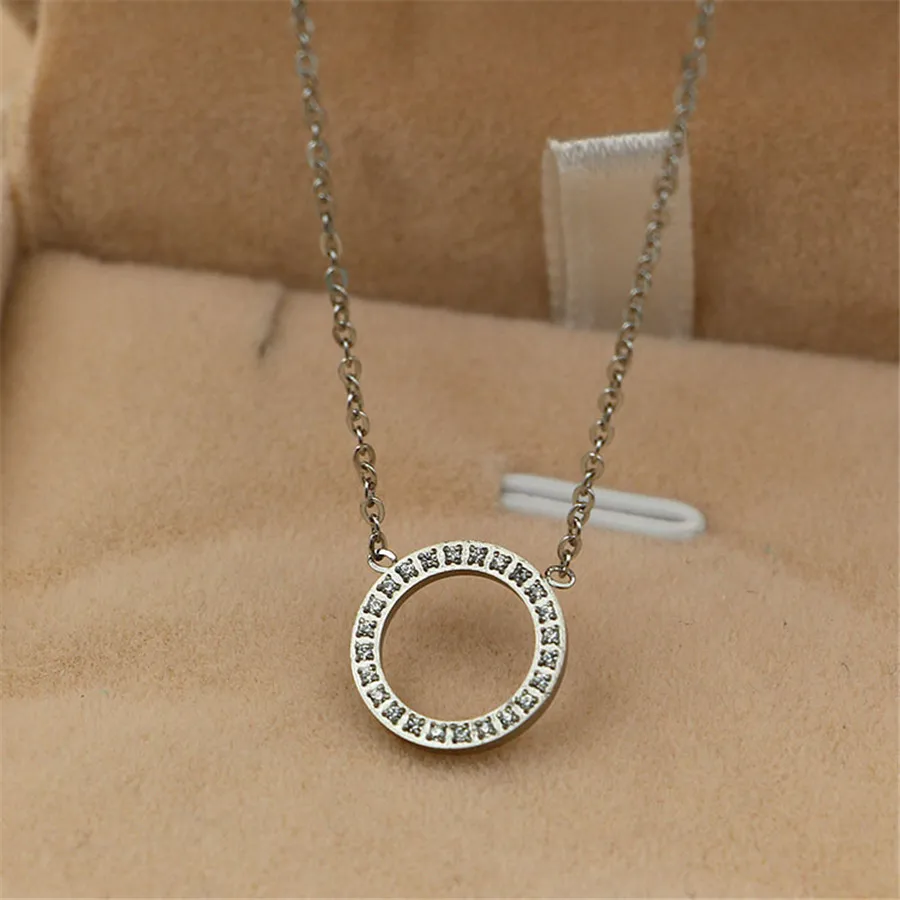 316L-Stainless-Steel-Gols-Plated-Round-Loop-Crystal-Pendant-Necklace-Link-Chain-Necklace-Rose-Gold-Fashion (2)