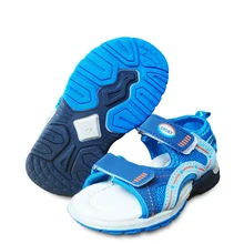 Летние детские пляжные сандалии ортопедическая обувь для мальчиков Модная уличная детская обувь, внутренняя 13,7-17,2 см