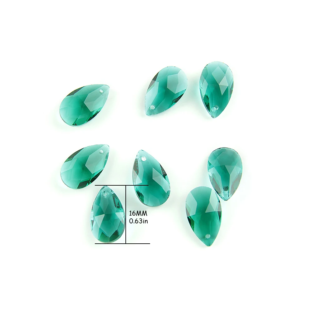16 мм 200 шт натуральное Оптическое стекло Капля воды очаровательный Кристал драгоценный камень в форме капли Камень Модные ювелирные подвески для DIY ожерелье