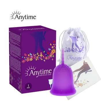 

1 Pc Menstrual cup Soft Menstrual Silicone Period Cup Large Size and S Size for Feminine Hygiene AMC03