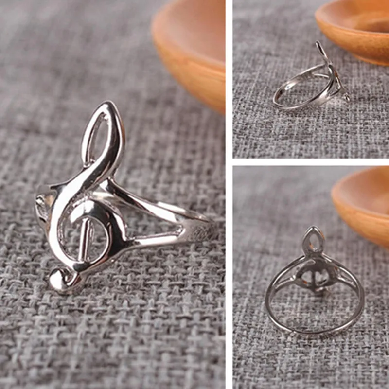 

Unique Hollow Out Musical Notes Rings For Women Men Jewelry