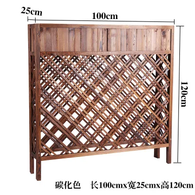 Луи Мода отламывать стенд цветок корыто Ресторан твердый забор экран сетки Открытый карбонизированная деревянная коробка - Цвет: thickening