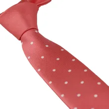 Coachella Галстуки коралловый розовый Узел Контрастность коралловый розовый с серебряный горошек галстук жаккарда узкий галстук 6 см
