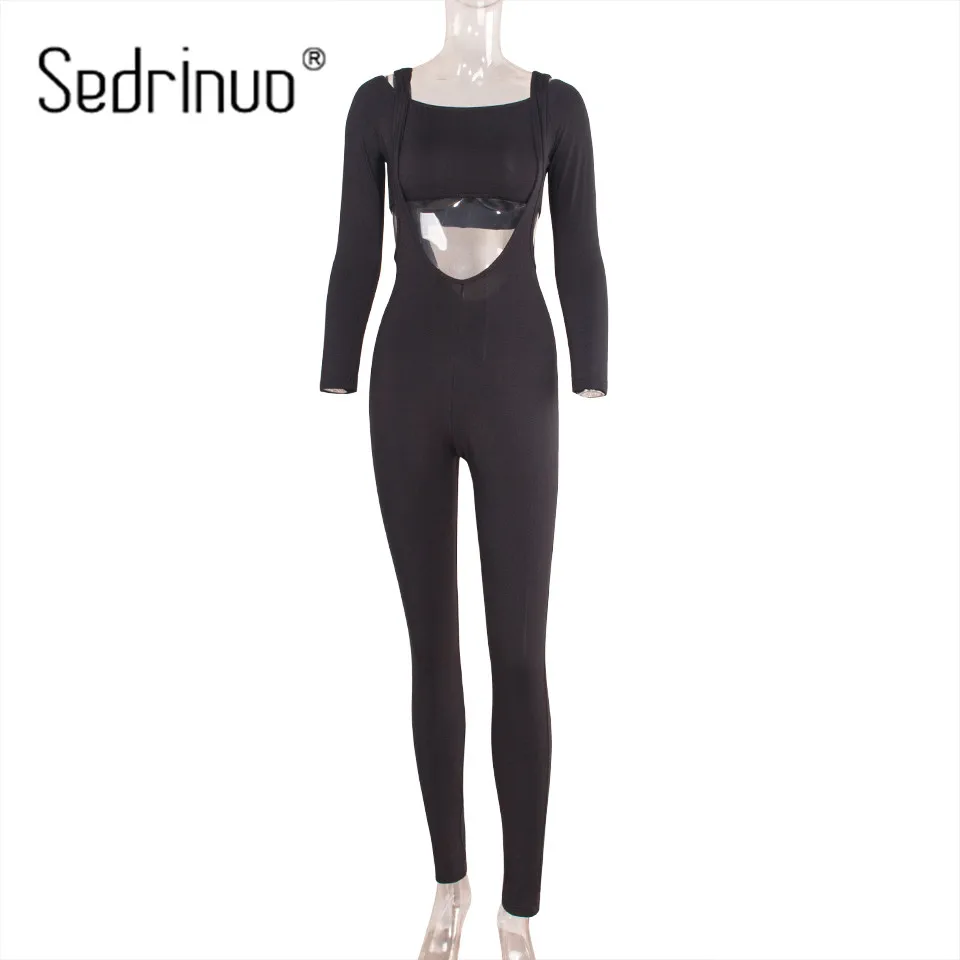 Sedrinuo Autumn Two Piece Set Long Sleeve Crop Top and Romper Matching Set Tracksuit Skinny Party Wear Sexy Slash Neck For Women Jumpsuits and Playsuits