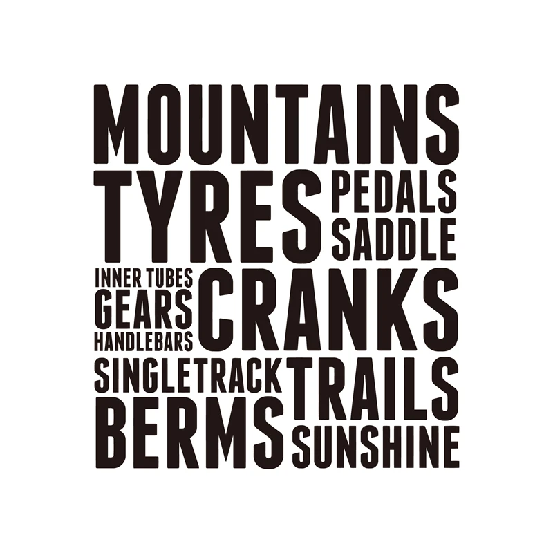 Mountain Bike tyres pedalsCycling  Drinks Coaster Sticker Bike Decor