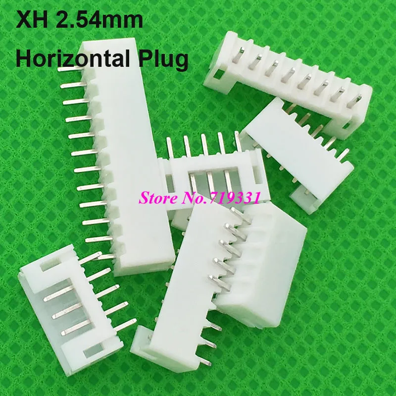 

100pcs Micro Mini JST XH 2.54mm 2/3/4/5/6/7/8/12 pin Horizontal Male Connector