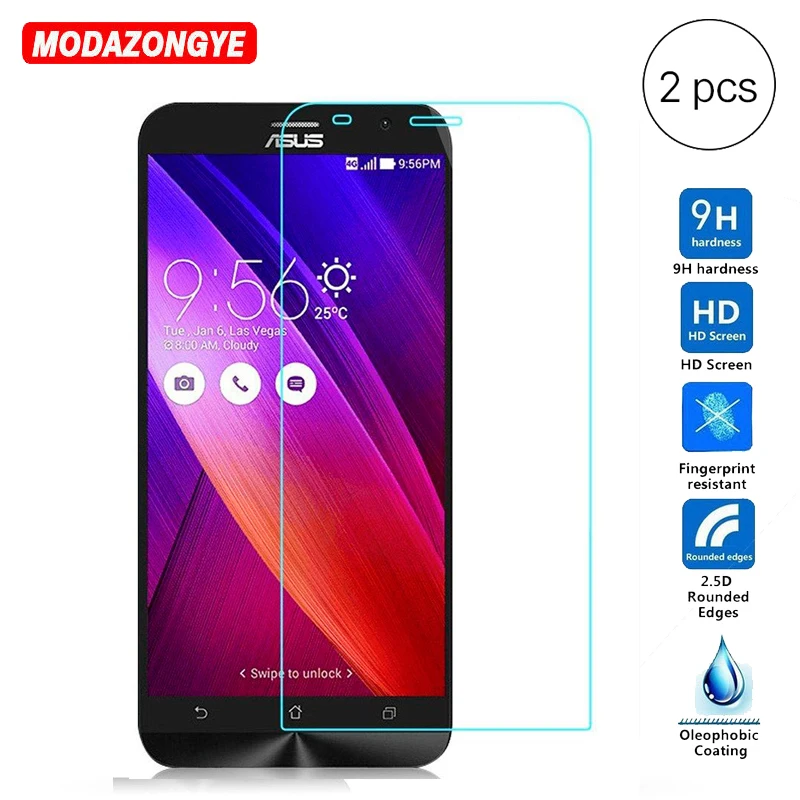 

2pc Tempered Glass For Asus Zenfone 2 Laser ZE551ML Screen Protector Flim Protective Glass For Asus Z00AD ZE ZE551 551 551ML ML