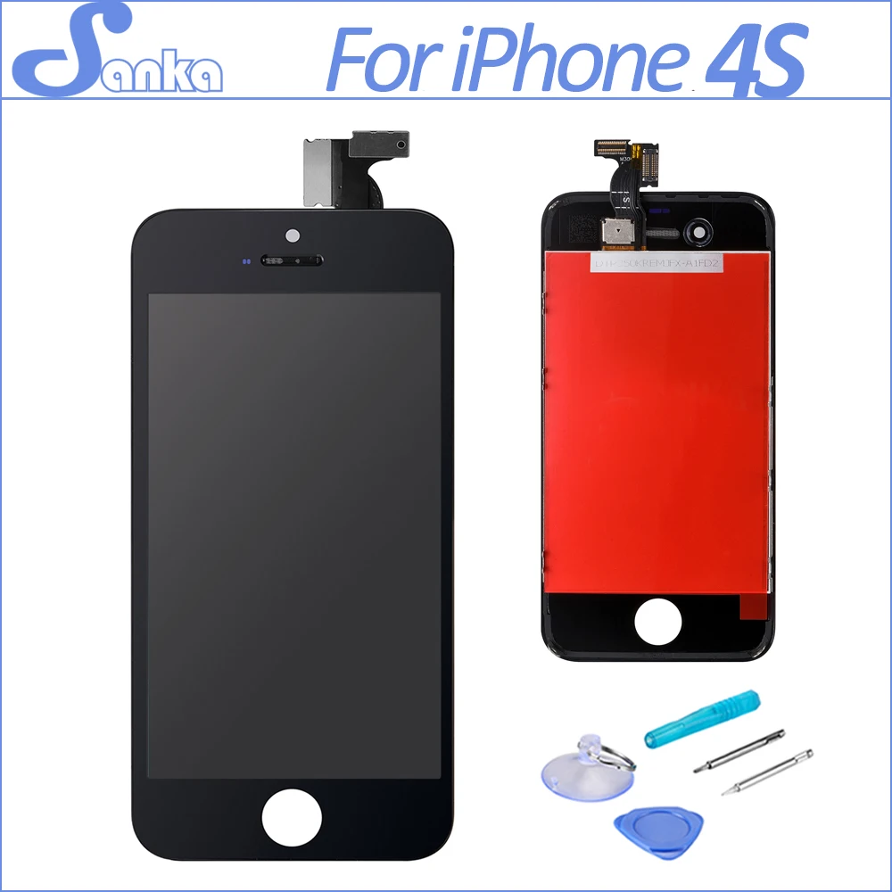 

AAA Quality For iPhone 4S LCD Screen Display Digitizer Touch Screen Mobile Phone Parts Assembly Replacement &Tools Black