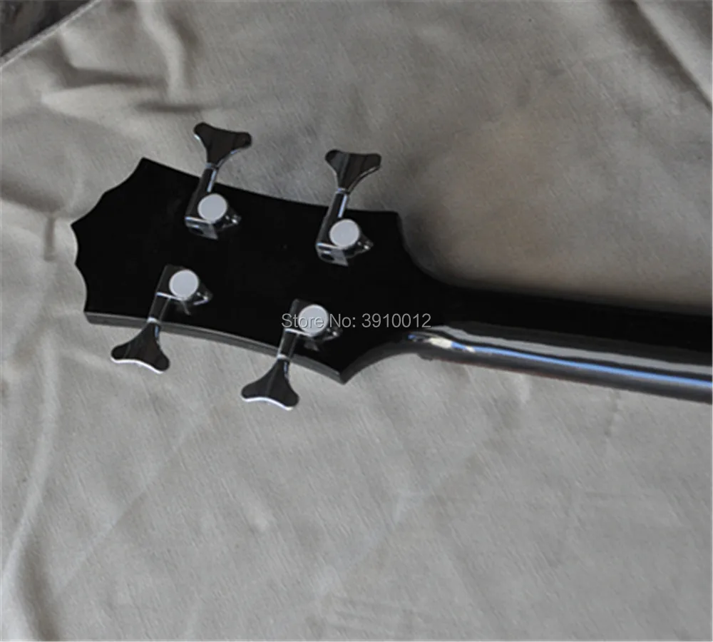 wholesale Custom 4-String Bass Guitar with Axe Signiture and Shape,free shipping