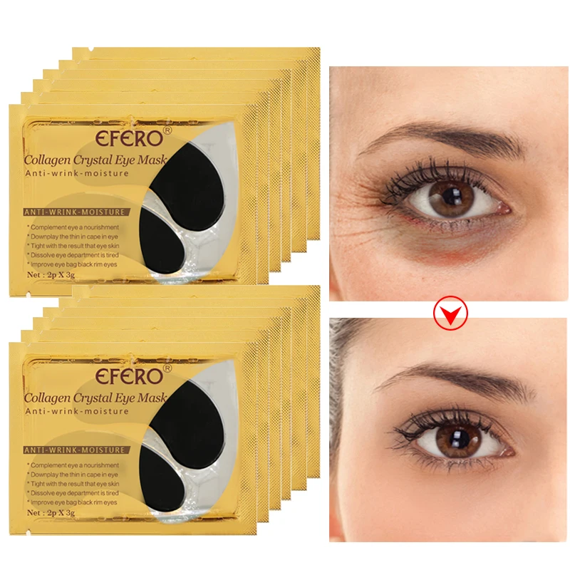 EFERO 10 шт = 5 упаковка крем для глаз против морщин Сыворотка для глаз маски коллагеновые накладки для глаз пышные накладки для глаз маска для лица темные круги