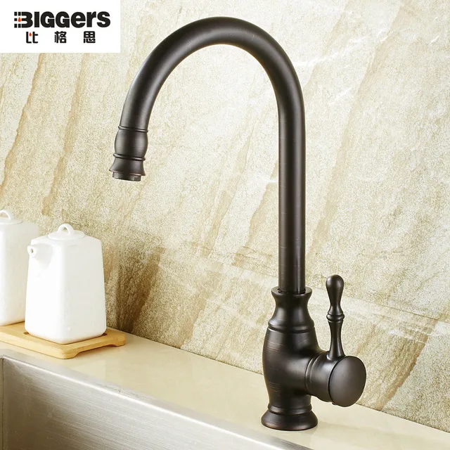 free shipping black bronze single handle copper kitchen faucet sink mixer taps european hot and cold - Copper Kitchen Faucets free shipping black bronze single handle copper kitchen faucet sink mixer taps european hot and cold - Copper Kitchen Faucets