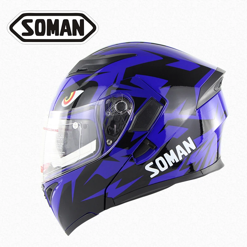 Новое поступление Soman 955 SkyEye уличные мотоциклетные шлемы с двойными линзами дышащие мотоциклетные шлемы