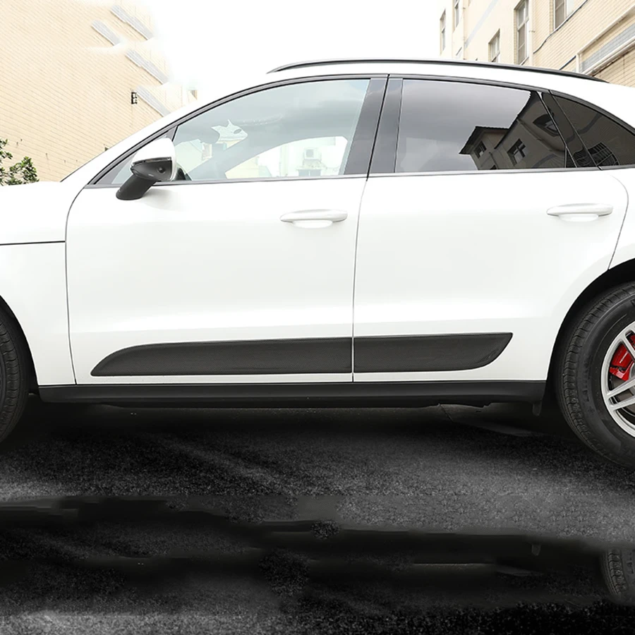 6 шт. отделка кузова из углеродного волокна молдинг на боковые двери для Porsche Macan
