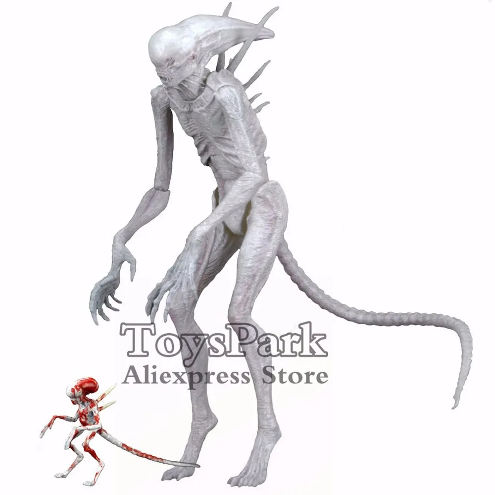 

ToysPark Aliens 7" Scale Neomorph Alien White Action Figure With a Poseable Baby Covenant Moive 2017 NECA Series Collectible