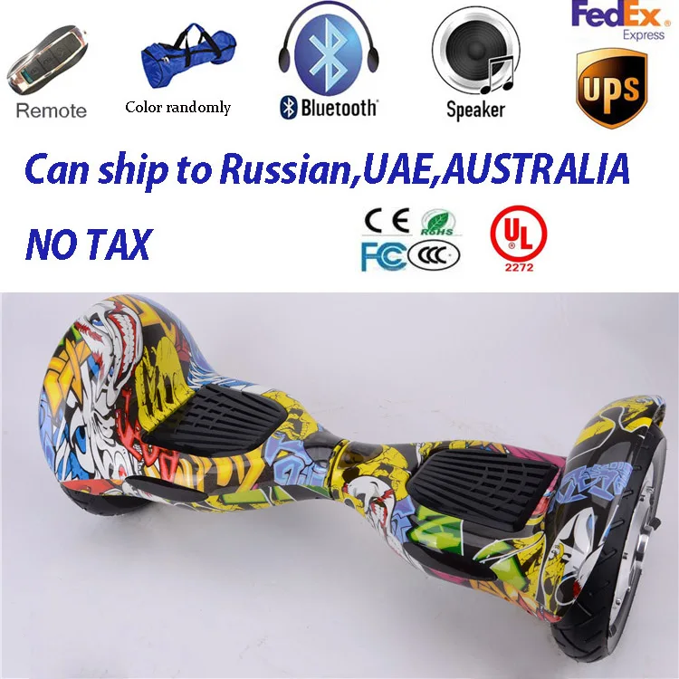 

ship from china fresh made 10inch hoverboard, 2 ruote waveboard with music bluetooth bag UL