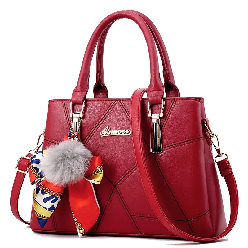 Модная элегантная сумка на плечо для женщин новые дизайнерские простые кожаные сумки женские сумки милая сумка-мессенджер женская сумка с лямкой через плечо - Цвет: Wine Red