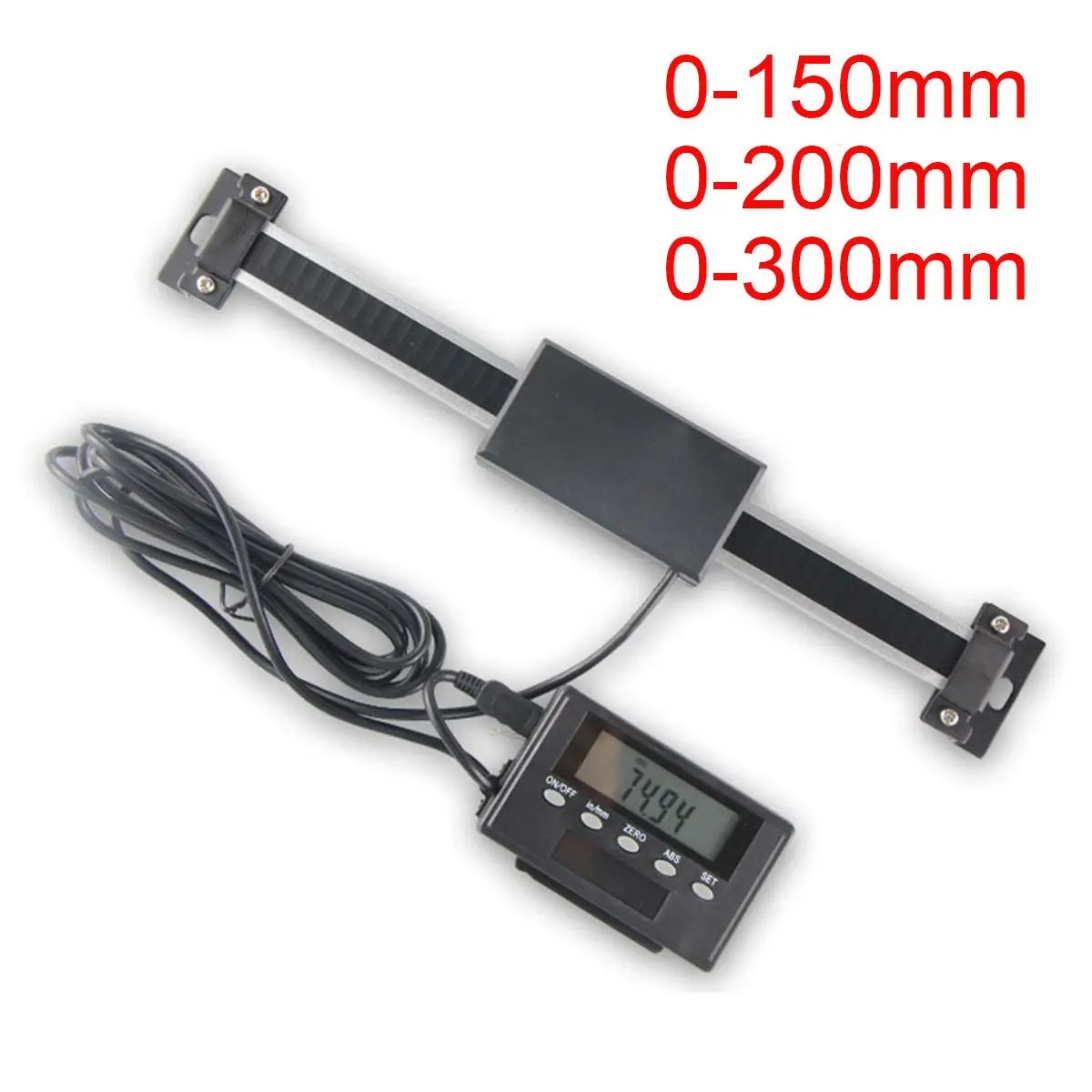 

150/200/300mm Milling Machine Digital Readout Dro Remote LCD Linear Scale Lathe Machine Tool Durable Measuring Tool Instrument