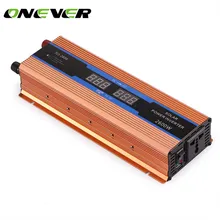 Onever автомобильный инвертор 2600 Вт DC 12 В в AC 220 В цифровой дисплей напряжения защиты от перегрузки модифицированной энергии синусоида