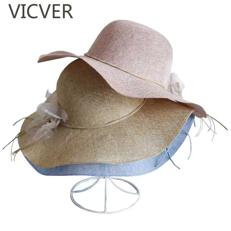 

2019 Floral Summer Straw Hats For Women Beach Sun Hat Wide Brim Floppy Cap Fashion Quick Dry UV Protection Outdoor Ladies Caps
