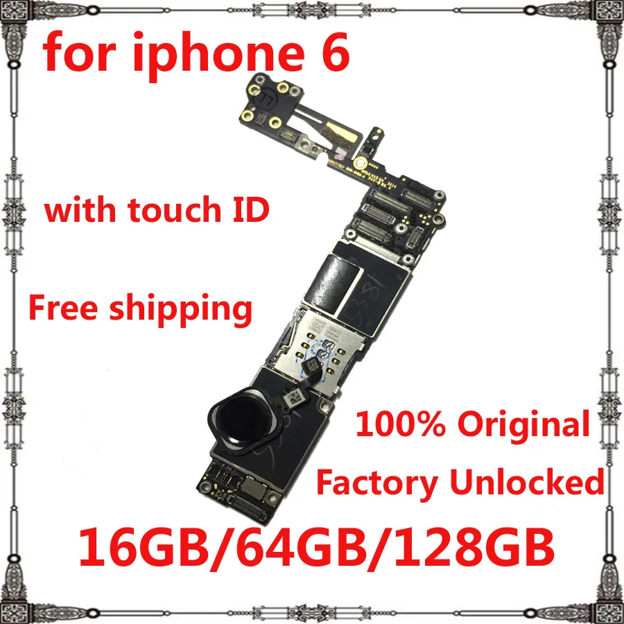 for iphone 6 original unlocked motherboard with /