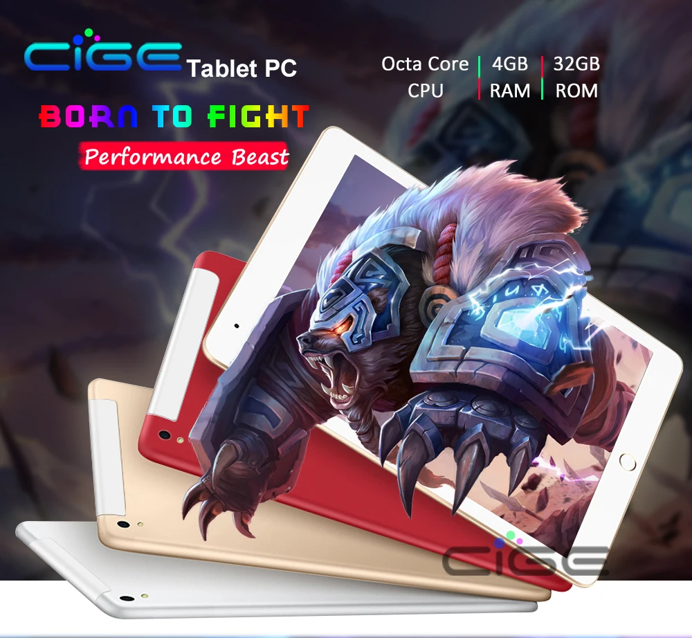 CIGE 2019 Новые 10,1 дюймов Tablet PC Octa Core 4 ГБ Оперативная память 32 ГБ Встроенная память Dual SIM карты для Android 7,0 wi-Fi 3g 4 г LTE Планшеты 10 10,1 "PAD