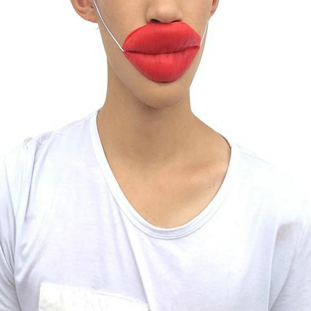

Big Mouth Funny April Fool's Day Jokes Sausage Thick Big Mouth Halloween Horror Latex Mask Wholesale
