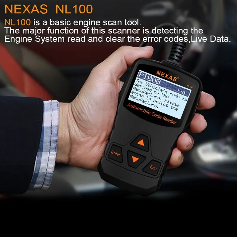 NEXAS NL100 OBD2 автоматический диагностический сканер двигателей для автомобиля диагностический инструмент