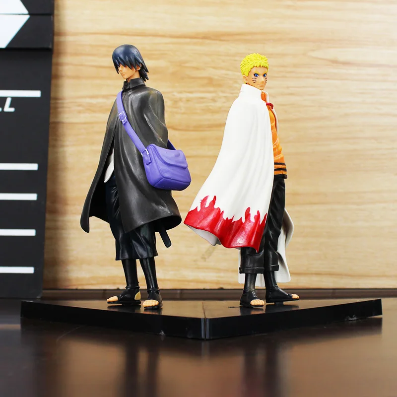 

2Pcs/Lot Naruto Figure Uzumaki Naruto And Uchiha Sasuke Action Figures Toys PVC Model Dolls 17cm Approx Great Gift