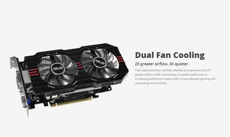 ASUS 2 штуки видеокарты GTX 750 Ti 2 Гб 128 бит GDDR5 видеокарты для nVIDIA Geforce GTX 750Ti используются VGA карты Hdmi Dvi