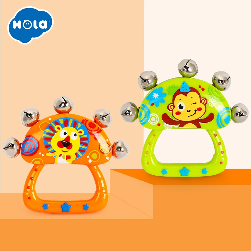 1PC HUILE TOYS 3102D Baby Toys Castanet Clapper Handle Musical Instrument Toy Preschool Early Educational Hand Clapper