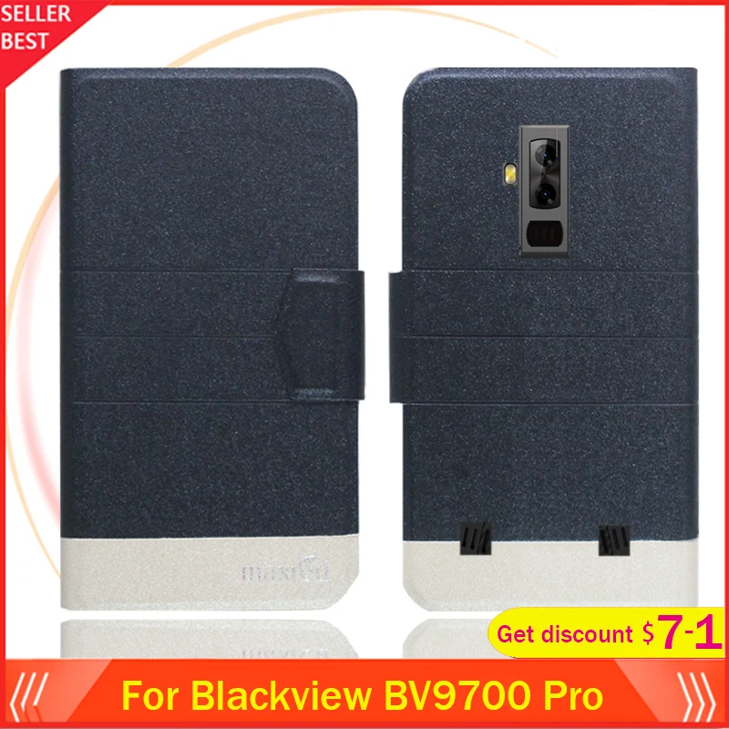 

5 Colors Hot!! Blackview BV9700 Pro Case 5.84" Flip Ultra-thin Leather Exclusive Phone Cover Fashion Folio Book Card Slots