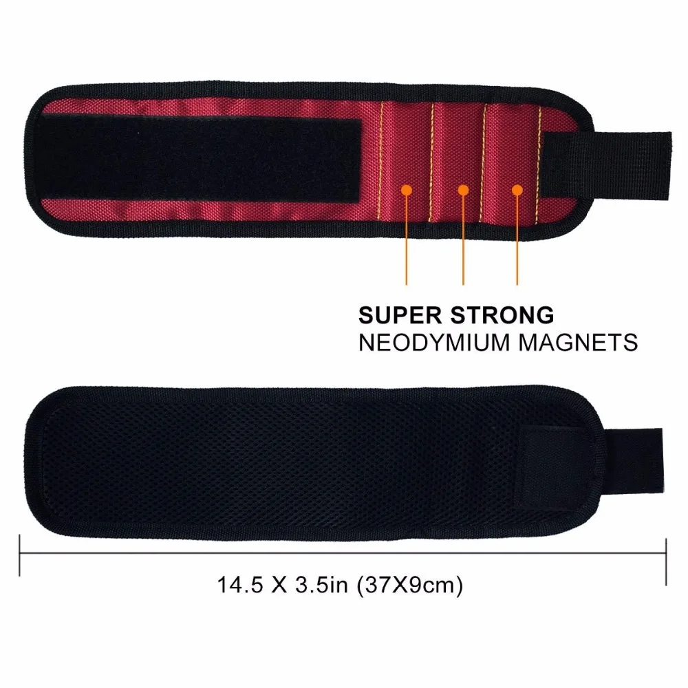 Карманный Супер магнитный браслет инструмент Регулируемый инструмент браслеты для саморезы гайки Болты ручные свободные сверла держатель инструментов