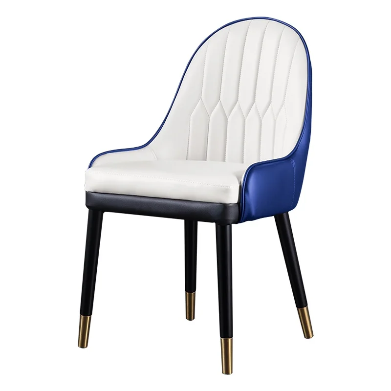 

Solid wood dining chair home postmodern with backrest soft bag living room chair light luxury simple cafe hotel chair